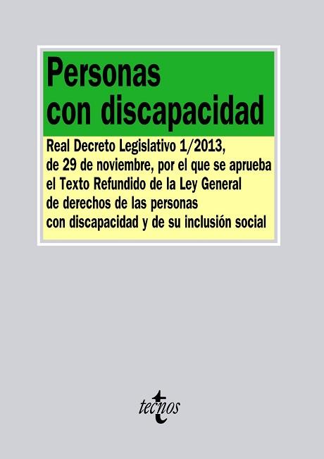 PERSONAS CON DISCAPACIDAD | 9788430961566 | EDITORIAL TECNOS