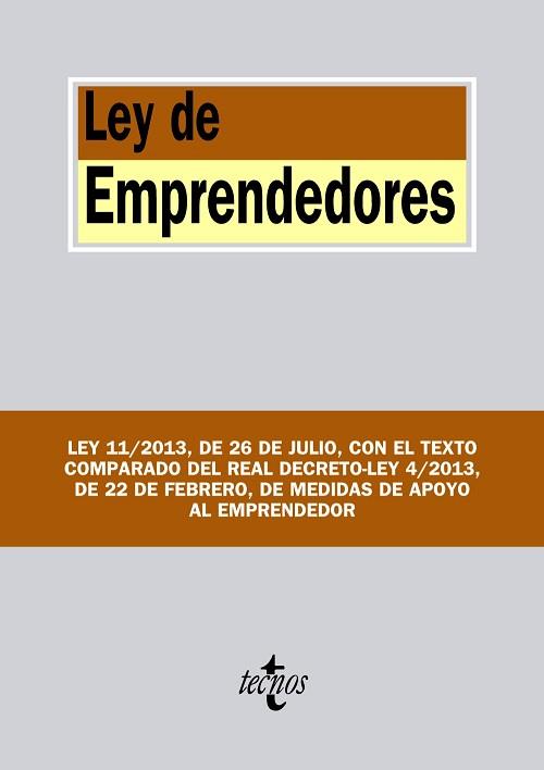 LEY DE EMPRENDEDORES | 9788430959990 | EDITORIAL TECNOS