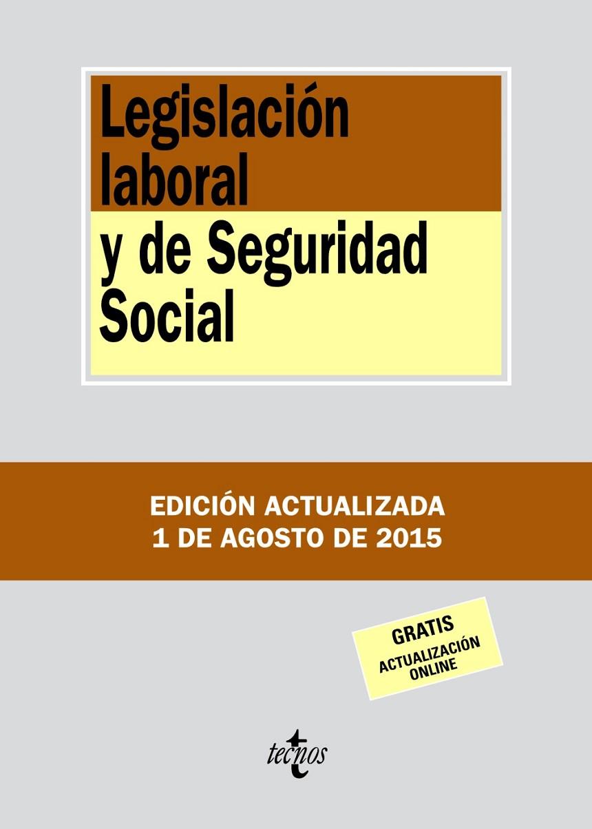 LEGISLACIÓN LABORAL Y DE SEGURIDAD SOCIAL | 9788430966110 | EDITORIAL TECNOS