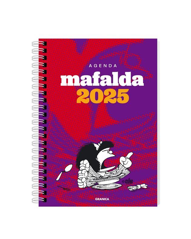 AGENDA 2025 MAFALDA PARA LA MUJER ANILLADA VIOLETA-ROJA | 9786316544391 | QUINO