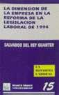 DIMENSION LA EMPRESA EN LA REFORMA DE LA LEGISLACI | 9788480022019 | REY GUANTER, SALVADOR DEL