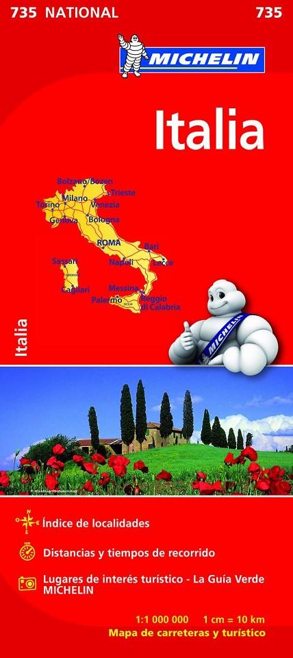 ITALIA MAPA NACIONAL 735 2015 | 9782067200173