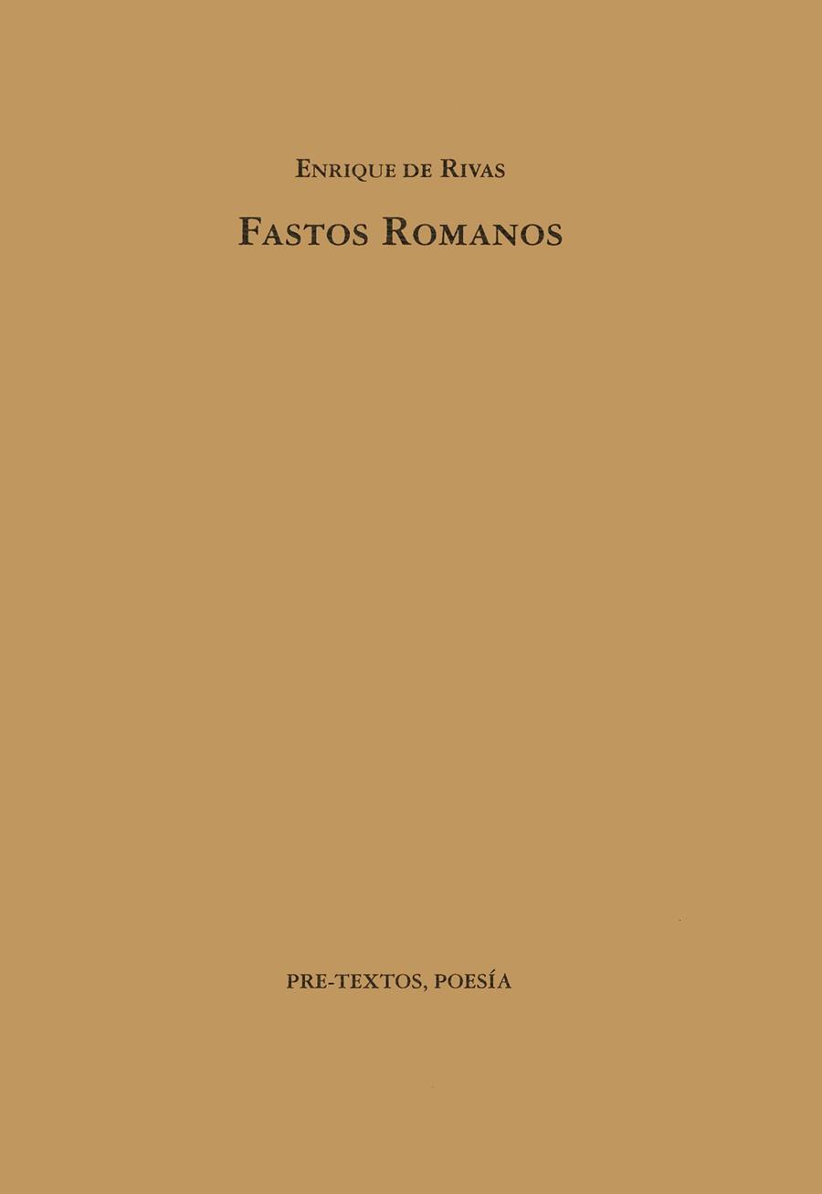 FASTOS ROMANOS | 9788481910148 | RIVAS,ENRIQUE DE