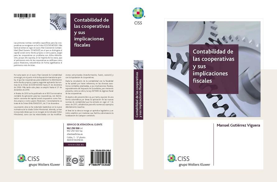 CONTABILIDAD DE LAS COOPERATIVAS Y SUS IMPLICACIONES FISCALES | 9788499543482 | GUTIÉRREZ VIGUERA, MANUEL