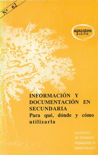 INFORMACION Y DOCUMENTACION EN SECUNDARIA | 9788427711396 | DE TORRES RAMíREZ, ISABEL/MARTíNEZ SANTAMARíA DE UNZá, ISABEL