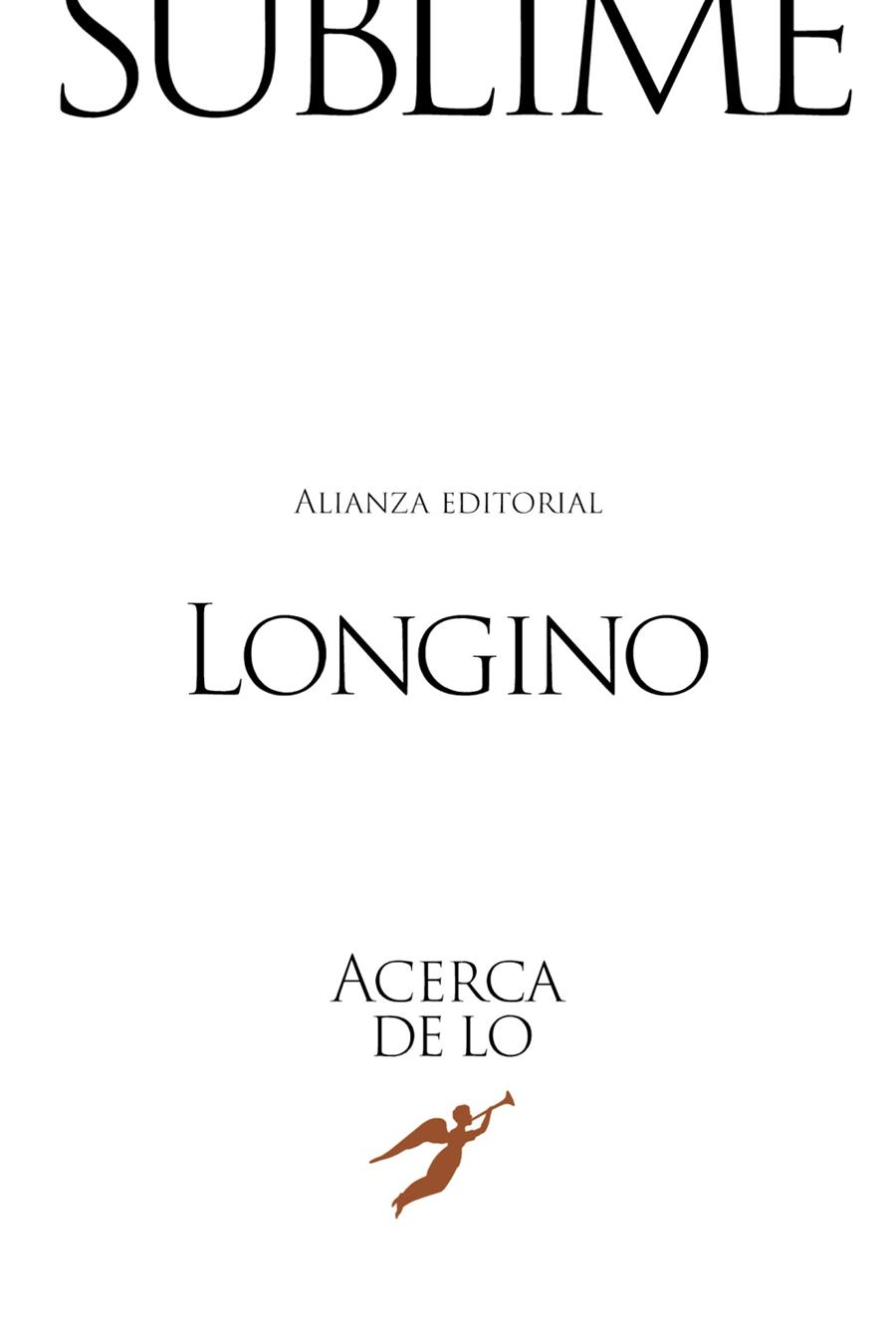 ACERCA DE LO SUBLIME | 9788413629193 | LONGINO