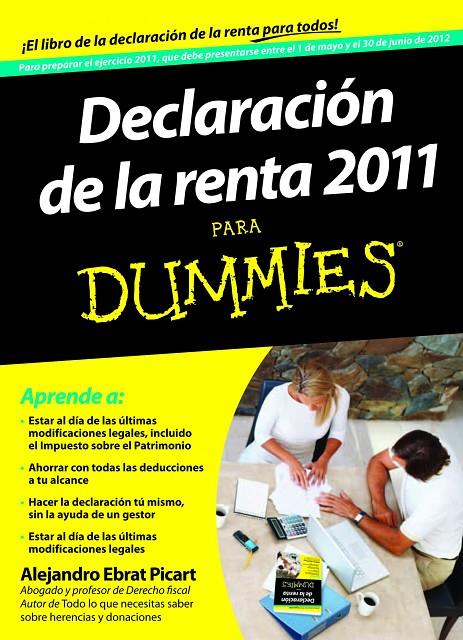 DECLARACION DE LA RENTA PARA DUMMIES 2012 | 9788432900150 | ALEJANDRO EBRAT PICART