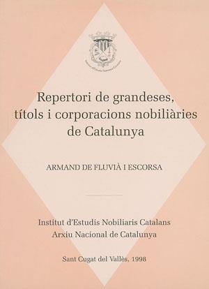 REPERTORI DE GRANDESES,TITOLS I CORPORACIONS NOBILIARIES | 9788479355142 | DE FLUVIA, ARMAND