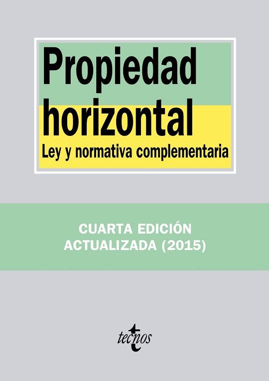 PROPIEDAD HORIZONTAL | 9788430968367 | EDITORIAL TECNOS