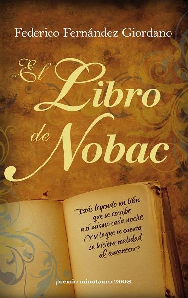 EL LIBRO DE NOBAC (PREMIO MINOTAURO 2008) | 9788445076927 | FERNÁNDEZ GIORDANO, FEDERICO