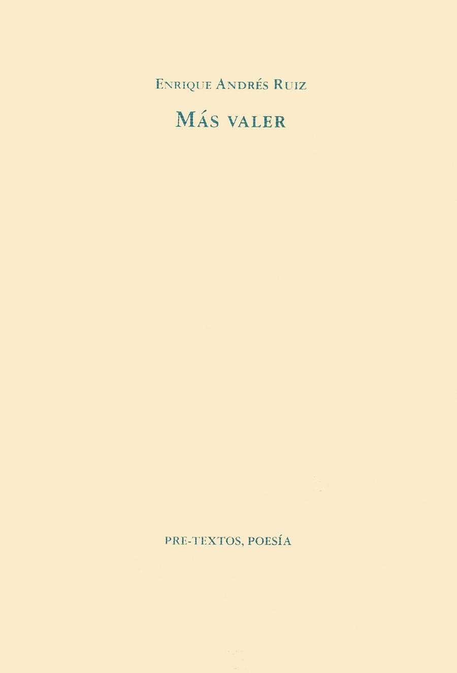 MAS VALER | 9788481910131 | RUIZ, ENRIQUE ANDRES