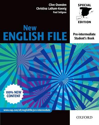 NEW ENGLISH FILE PRE-INTERMEDIATE BOOK OXFORD | 9780194396103