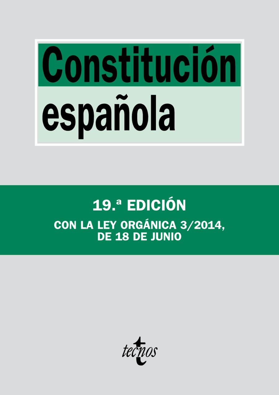 CONSTITUCIÓN ESPAÑOLA | 9788430962464 | EDITORIAL TECNOS