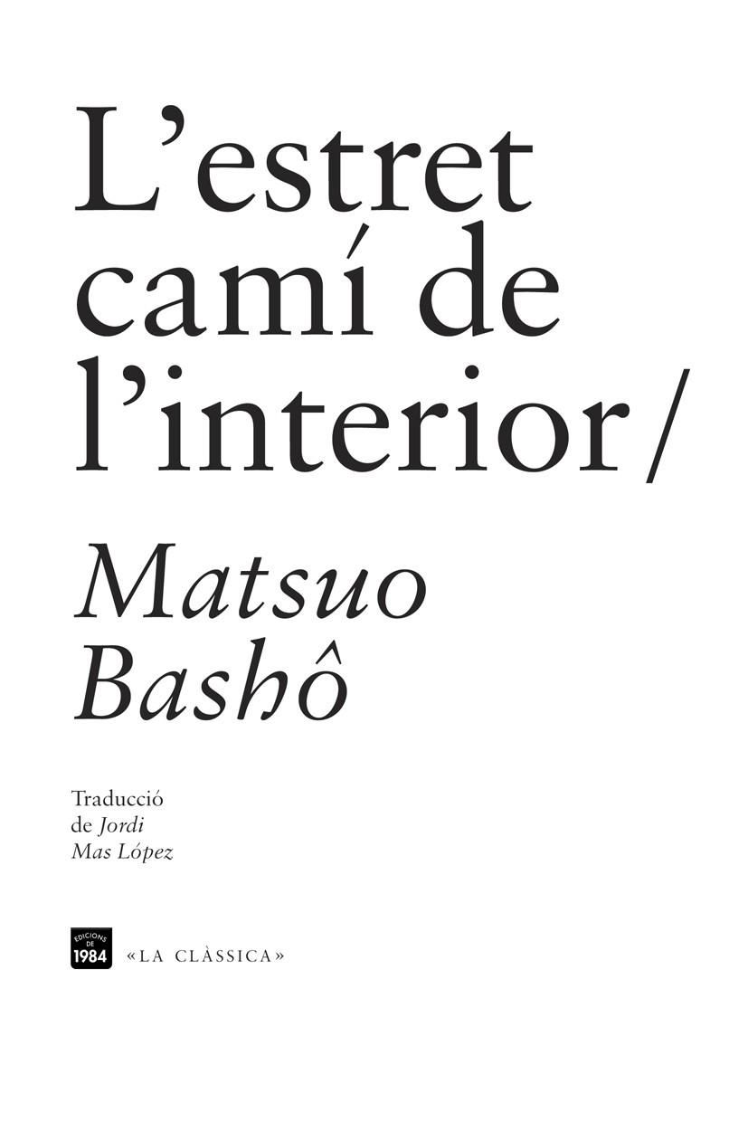 ESTRET CAMI DE L´INTERIOR CL-3 | 9788492440955 | BASHO