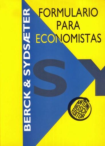 FORMULARIO PARA ECONOMISTAS | 9788485855711 | BERK, PETER/SYDSAETER, KNUT