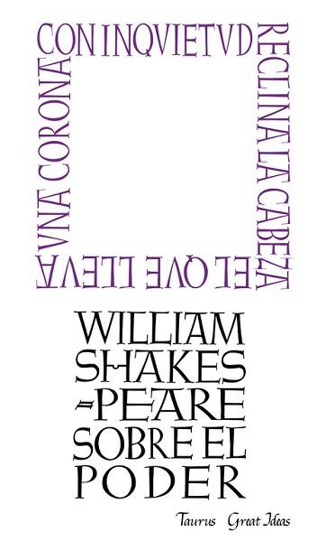 SOBRE EL PODER | 9788430600274 | SHAKESPEARE, WILLIAN