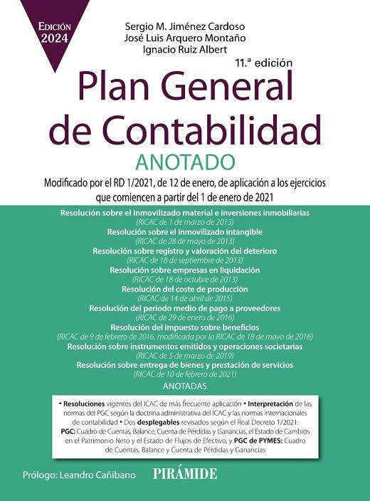 PLAN GENERAL DE CONTABILIDAD ANOTADO | 9788436849844 | JIMÉNEZ CARDOSO, SERGIO M. / ARQUERO MONTAÑO, JOSÉ LUIS / RUIZ ALBERT, IGNACIO