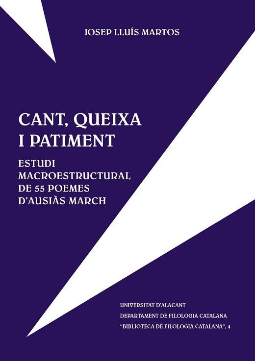 CANT QUEIXA I PATIMENT ESTUDI MACROESTRUCTURAL DE | 9788479083366 | MARTOS, JOSEP LLUIS